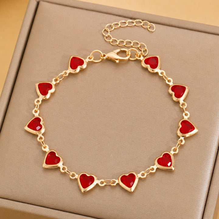 Refined Gemstone Cluster Gold Bracelet