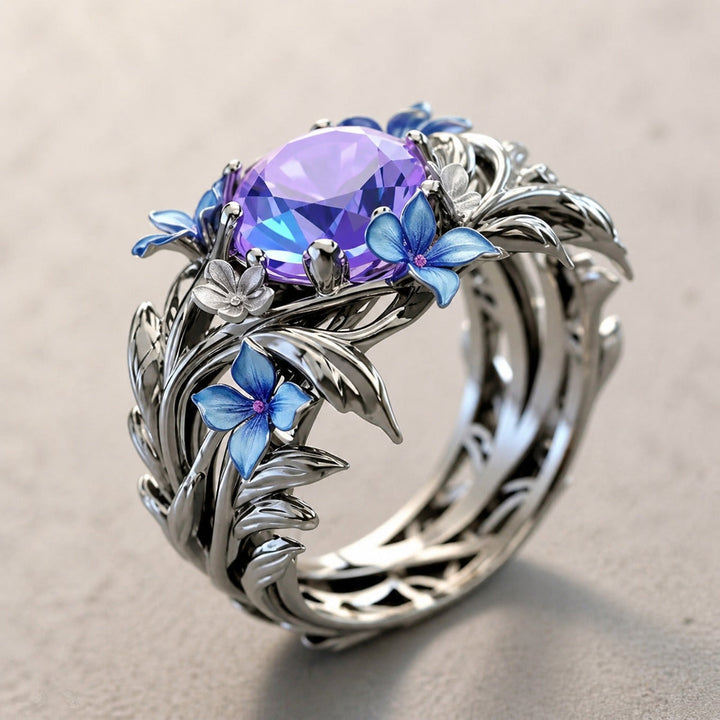 Lavender Blossom Heirloom Ring