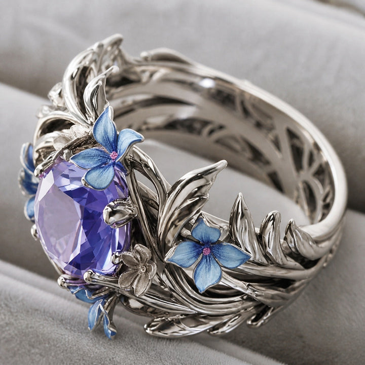 Lavender Blossom Heirloom Ring