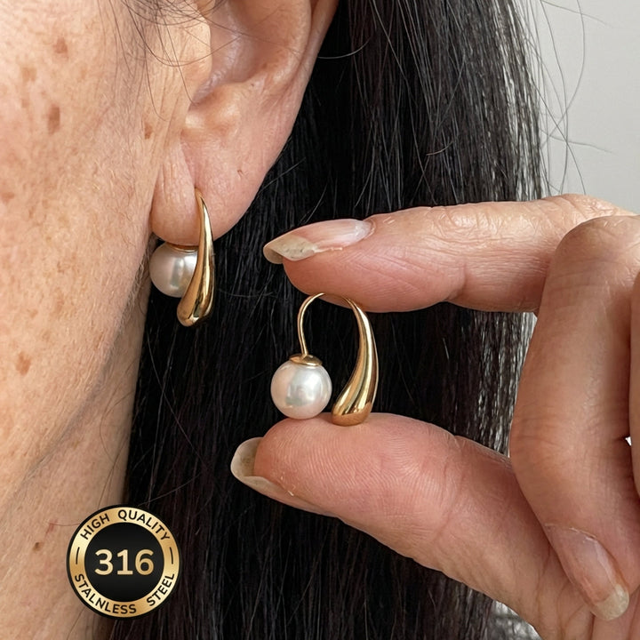 Minimalist Arch Bead Earrings