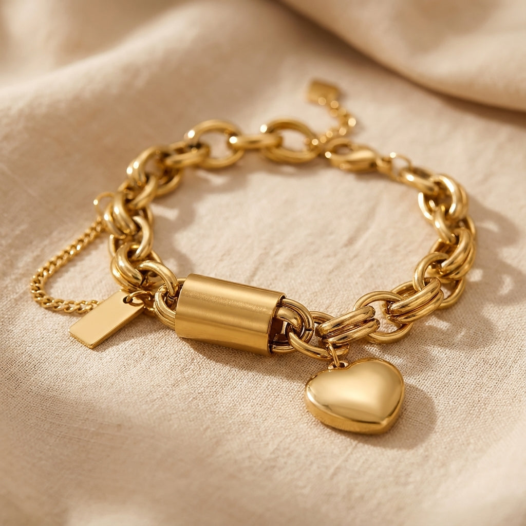 Solid gold bracelet