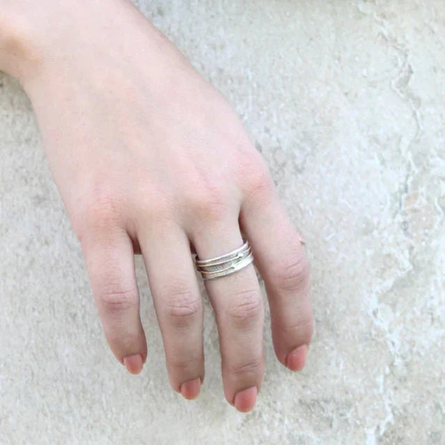 Shine - Vintage multi-layered gold and silver ring