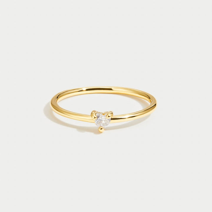 Love - Crystal Heart Ring