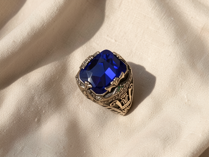 Sapphire Gold Mix Ring